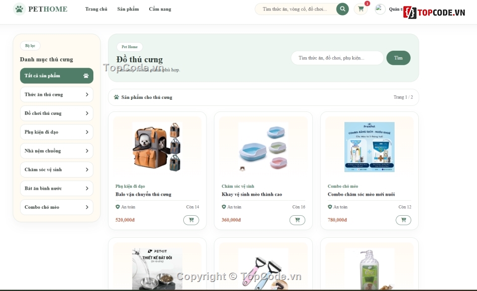 đồ án php,thú cưng,web thú cưng